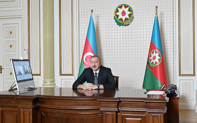 İlham Əliyev yeni naziri videoformatda qəbul etdi - Fotolar