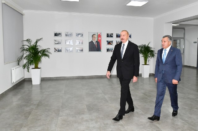 Prezident Xırdalanda yeni məktəbin açılışında - Fotolar