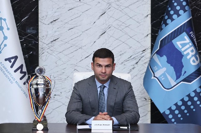 Azərbaycan Minifutbol Federasiyasının prezidenti “Zirə” PFK-nın minifutbol komandası ilə görüşüb