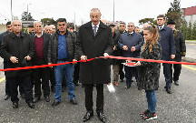Prezident Mərdəkan-Qala yolunun açılışında - Fotolar