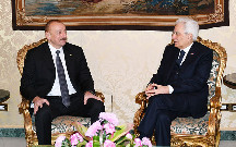 İlham Əliyev İtaliya Prezidenti ilə görüşdü - Foto