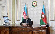 İlham Əliyev yeni naziri videoformatda qəbul etdi - Fotolar