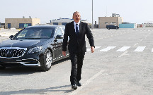 Prezident “Kəlbəcər” tankerinin istismara verilməsi mərasimində - Fotolar