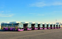 “Xaliq Faiqoğlu”nun sifariş etdiyi 120 ədəd CNG avtobusları Bakıya gətirilir - Fotolar