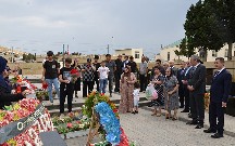 Şəhid mayor Tofiq Kərimovun doğum günündə məzarı ziyarət edildi - Fotolar