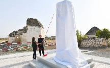 Prezident Natəvanın qəbirüstü abidəsinin açılışını etdi - Fotolar