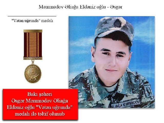 “Vətən uğrunda” medalına Akademik Musiqili Teatrın əməkdaşı da layiq görüldü