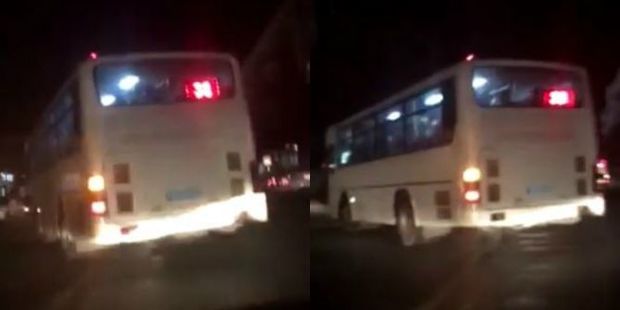 Bakıda sürücü sərnişin dolu avtobusu təhlükəli sürdü, qaydanı pozdu – VİDEO