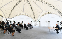 Prezident Xocavənddə ictimaiyyət nümayəndələri ilə görüşdü - Foto