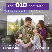 “Azercell” şirkəti yeni “010” şəbəkə kodlu nömrələri istifadəyə verib